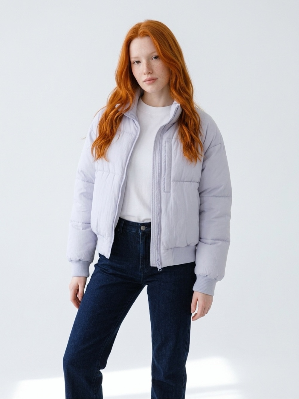 Old Navy Light Lavender Puffer Jacket - Women